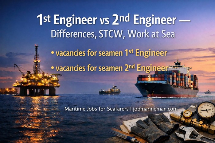 1st Engineer vs 2nd Engineer — Differences, STCW, Work at Sea vacancies for seamen 1st Engineer vacancies for seamen 2nd Engineer Maritime Jobs for Seafarers jobmarineman.com.jpg